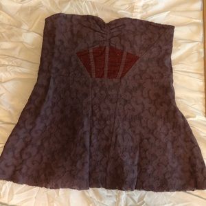 Free People Purple Lace tube top XS